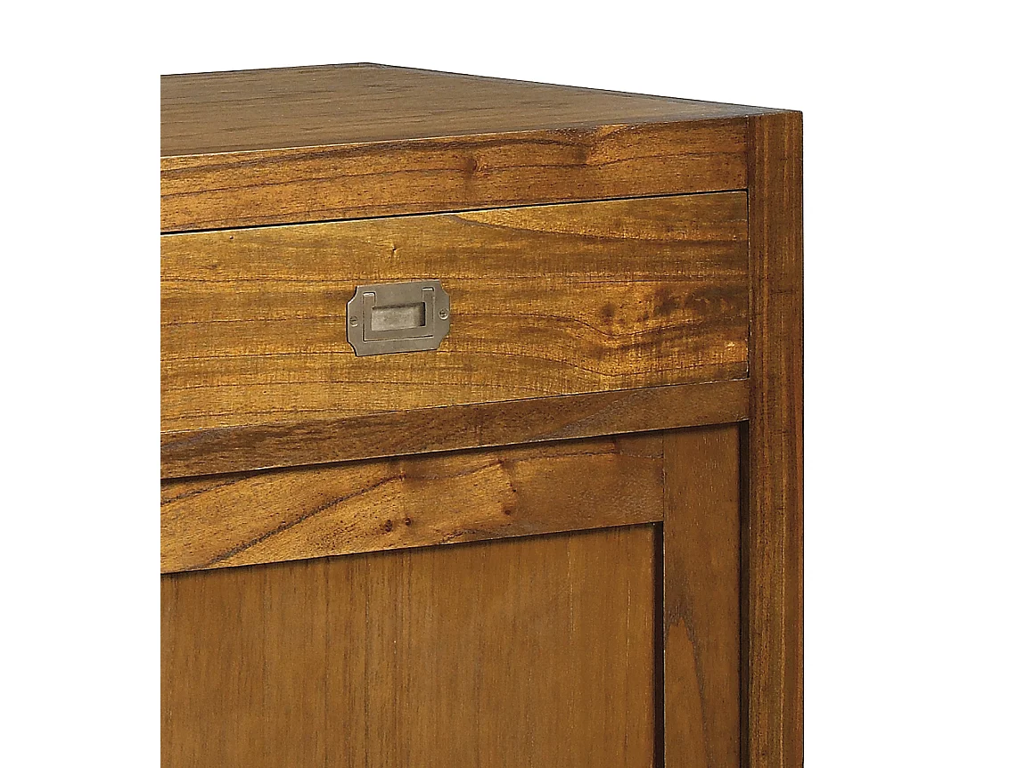 Buffet en bois massif de Mindy 2 portes coulissantes 3 tiroirs Orka 180cm