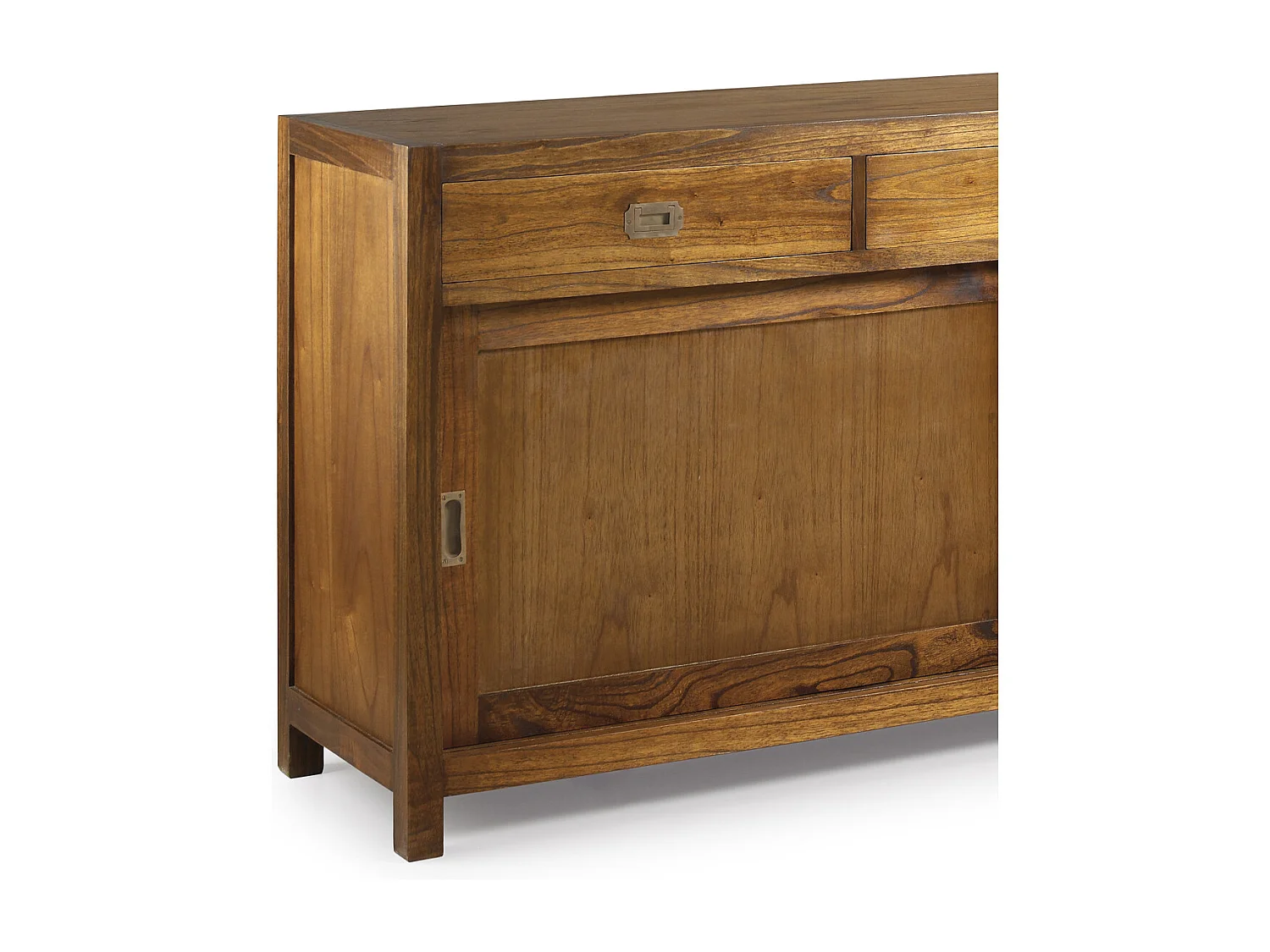 Buffet en bois massif de Mindy 2 portes coulissantes 3 tiroirs Orka 180cm