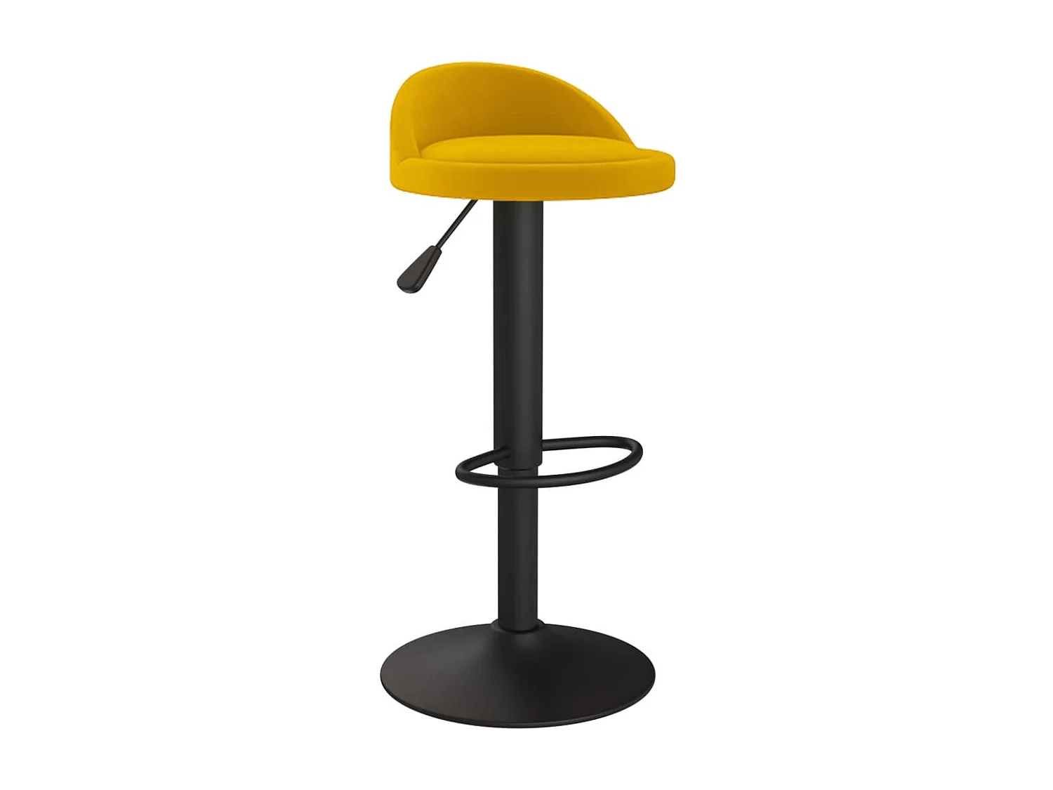 Tabourets de bar 2 pcs Jaune Velours 2