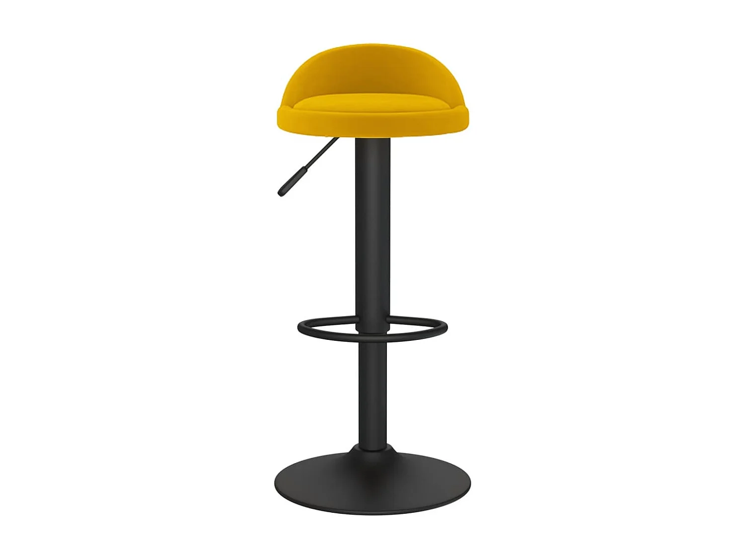 Tabourets de bar 2 pcs Jaune Velours 2