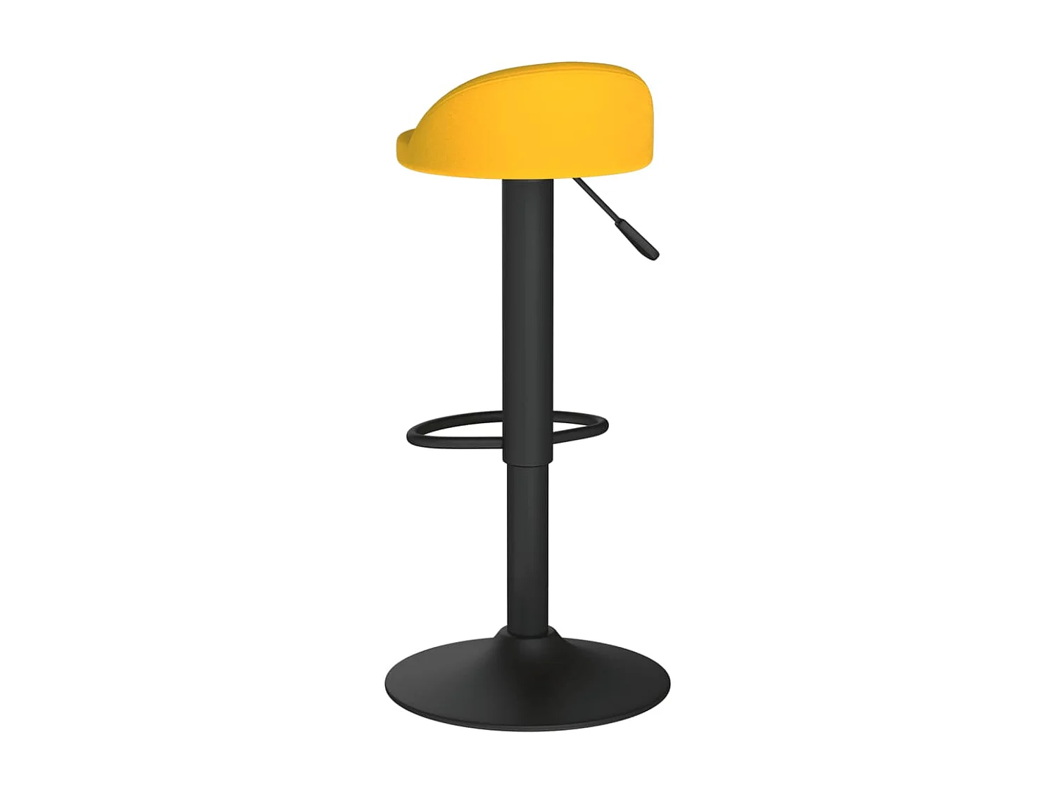 Tabourets de bar 2 pcs Jaune Velours 2