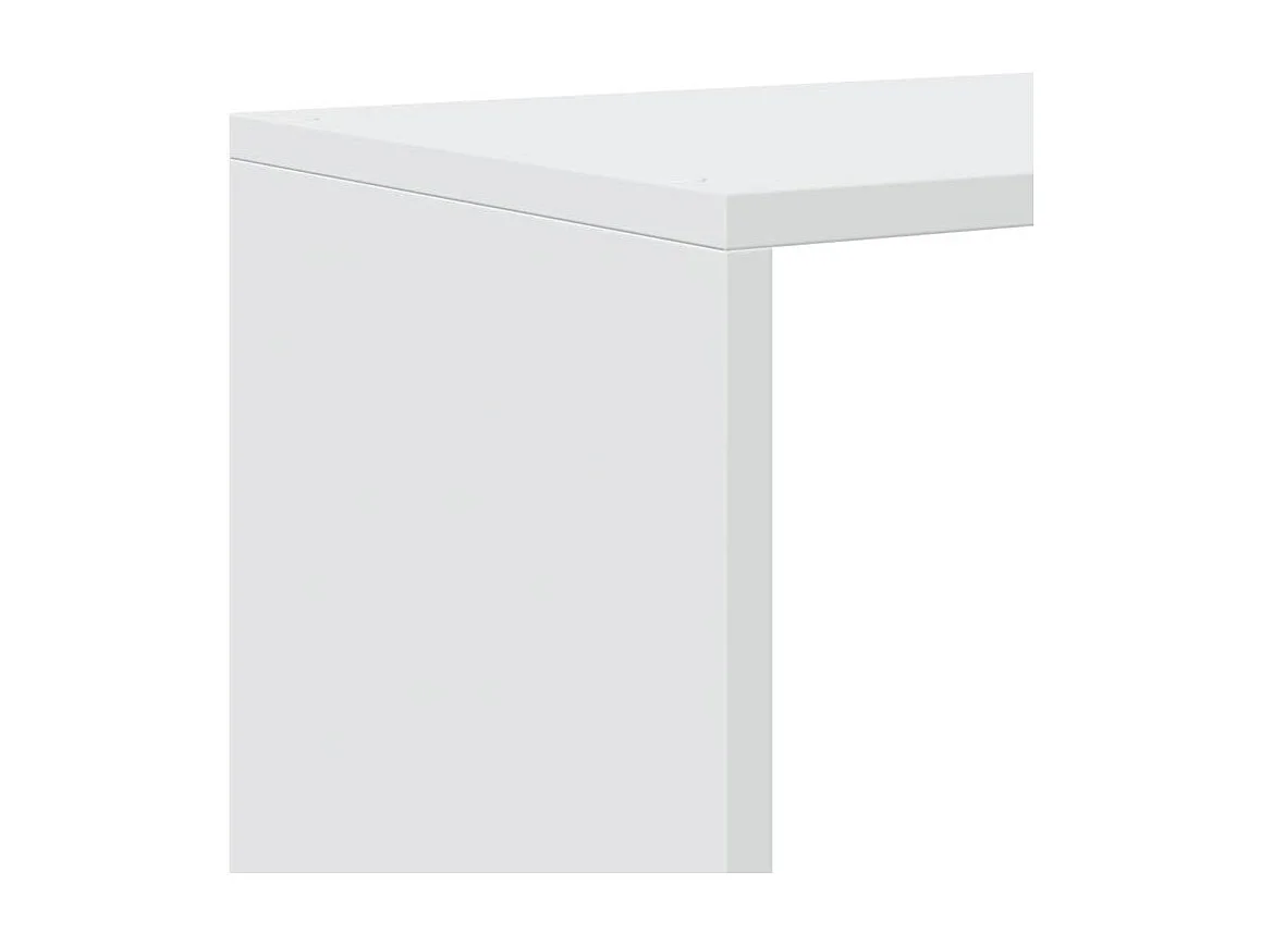 Étagère séparatrice de pièce à 4 niveaux blanc 131,5x29x131,5
