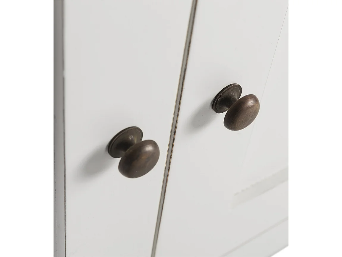 Buffet KOREST – Bois massif blanc et marron