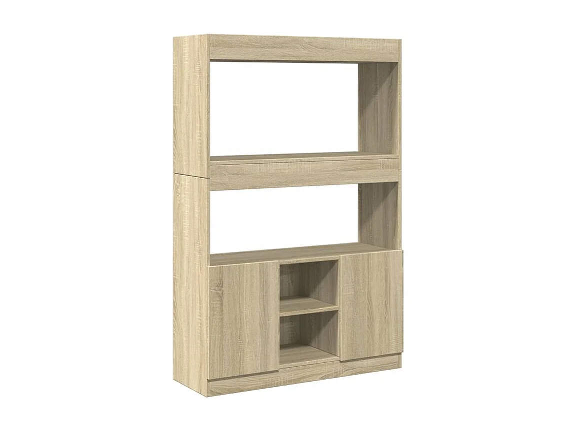 Bibliothèque multifonctionnelle en bois L92xH140xP33 – Collection Bibla-Chêne clair