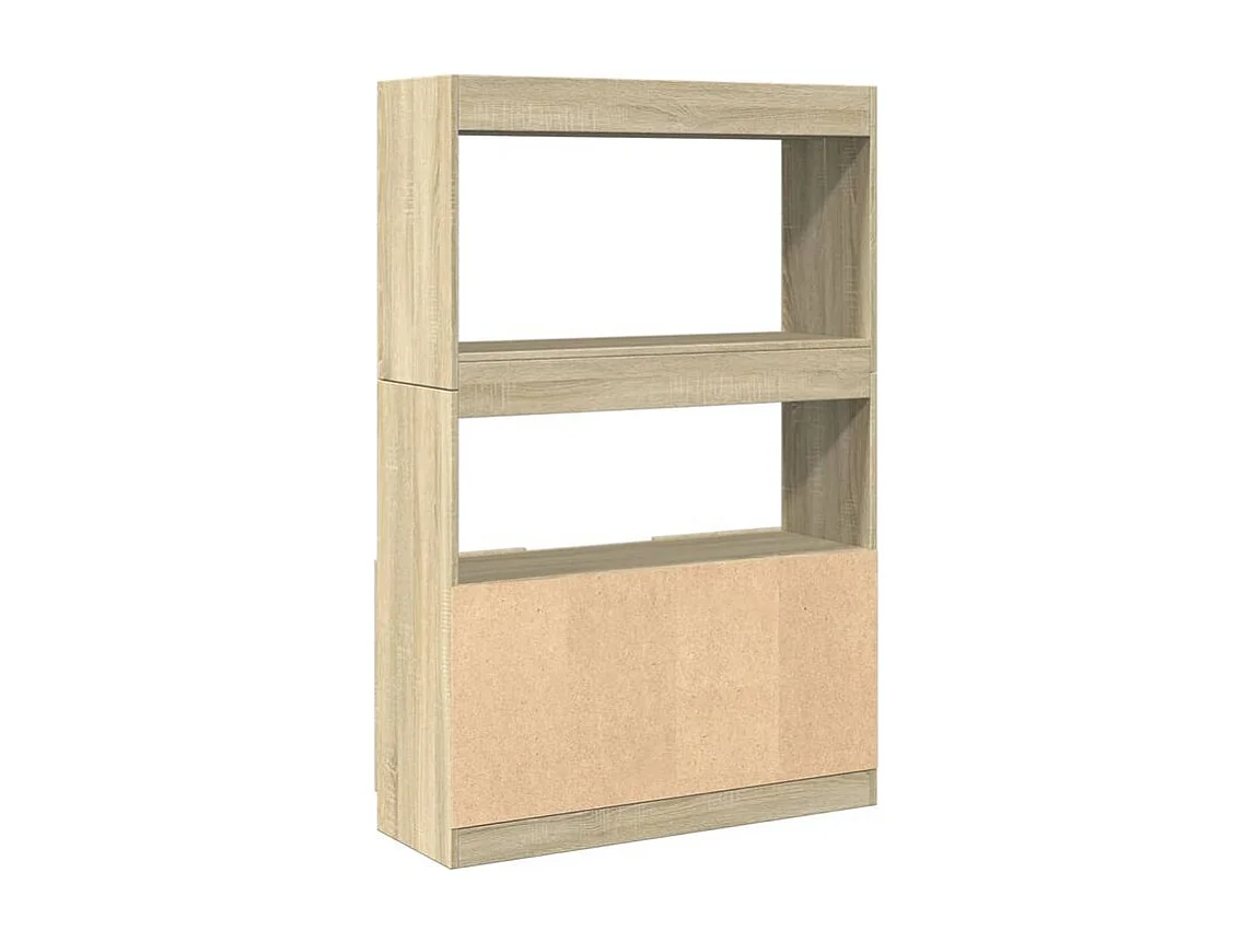 Bibliothèque multifonctionnelle en bois L92xH140xP33 – Collection Bibla-Chêne clair