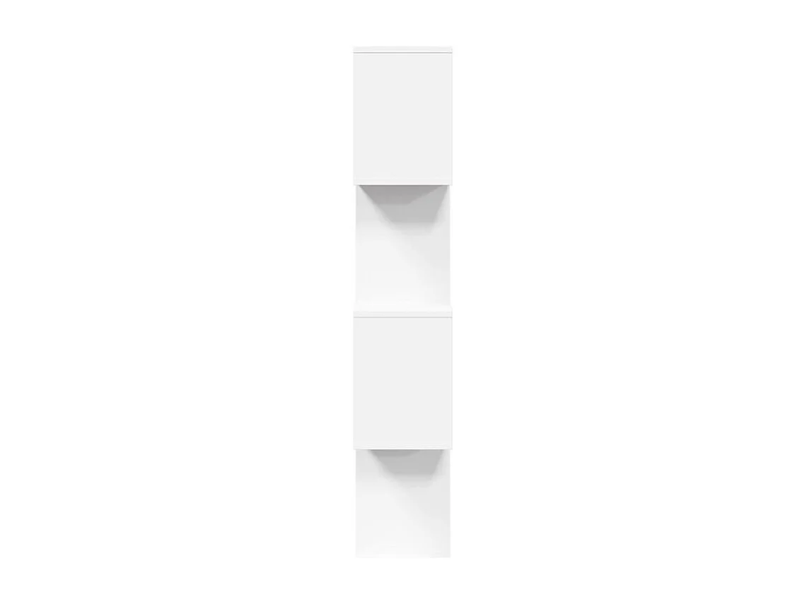 Étagère séparatrice de pièce à 4 niveaux blanc bois ingénierie
