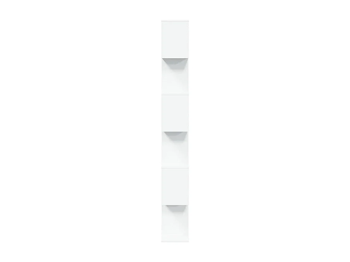 Étagère séparatrice de pièce à 6 niveaux blanc 70x24x193
