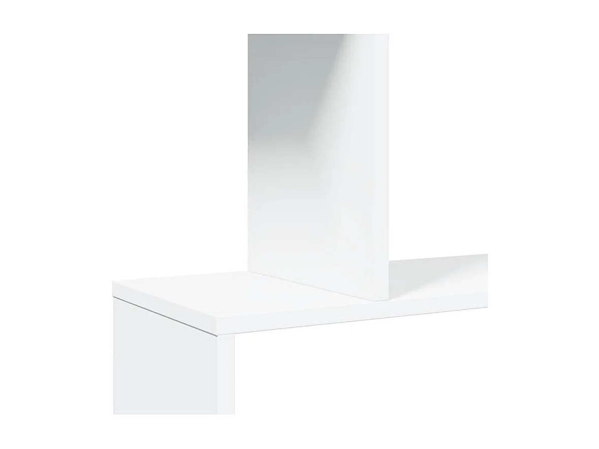 Étagère séparatrice de pièce à 6 niveaux blanc 70x24x193