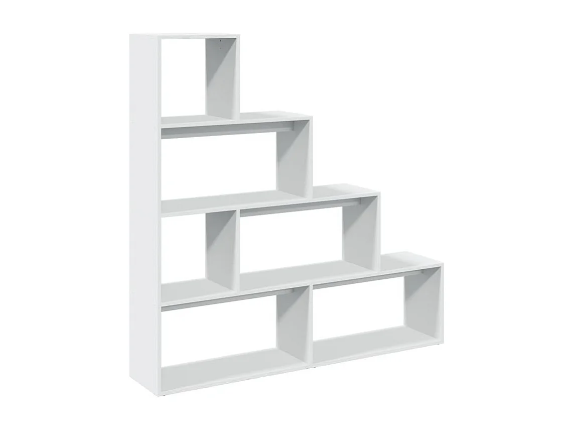 Étagère séparatrice de pièce à 4 niveaux blanc 143,5x29x143,5