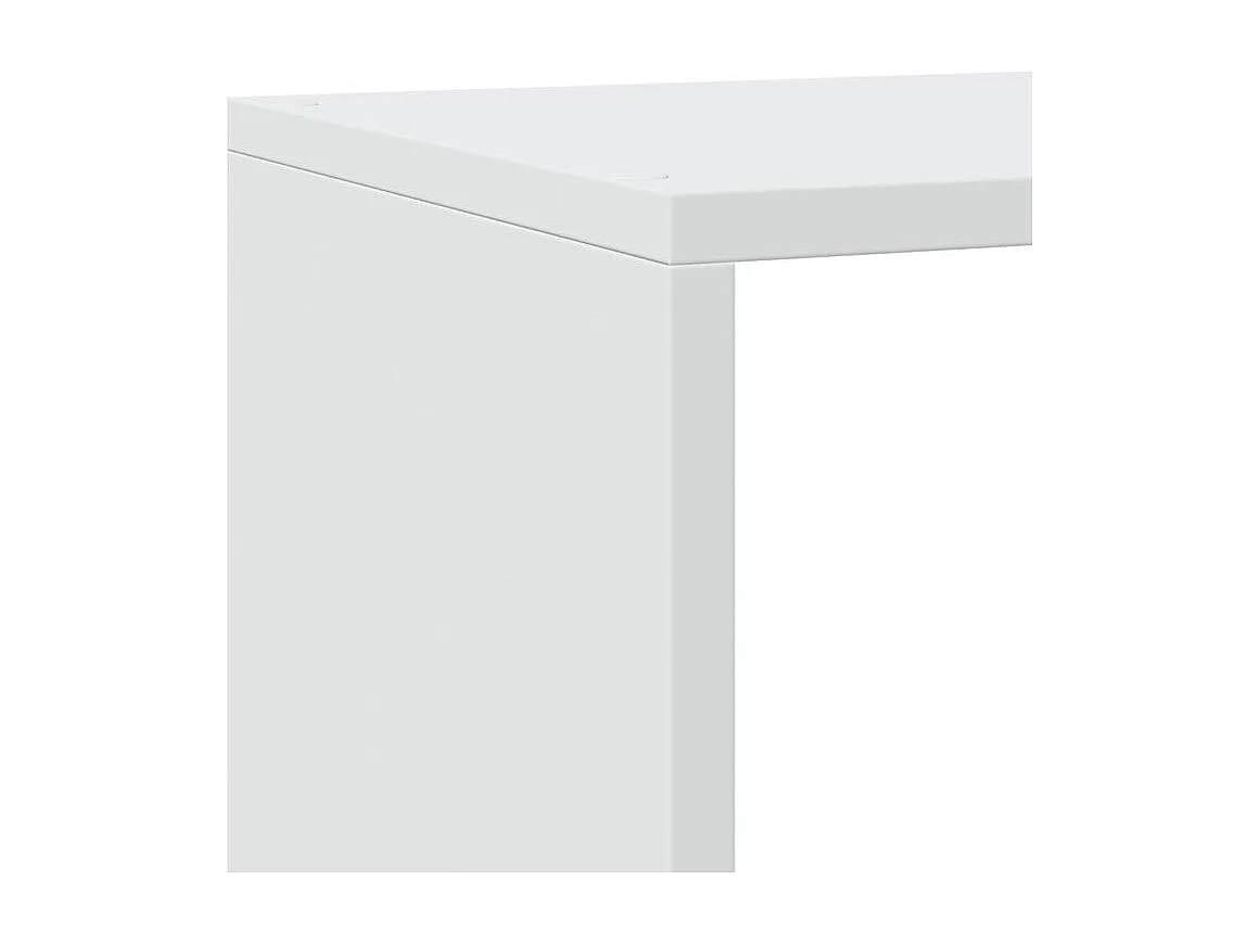 Étagère séparatrice de pièce à 4 niveaux blanc 143,5x29x143,5