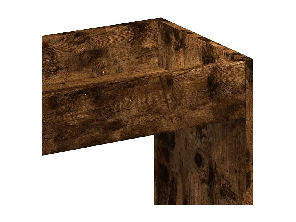Bibliothèque multifonctionnelle en bois L92xH140xP33 – Collection Bibla-Marron fumé