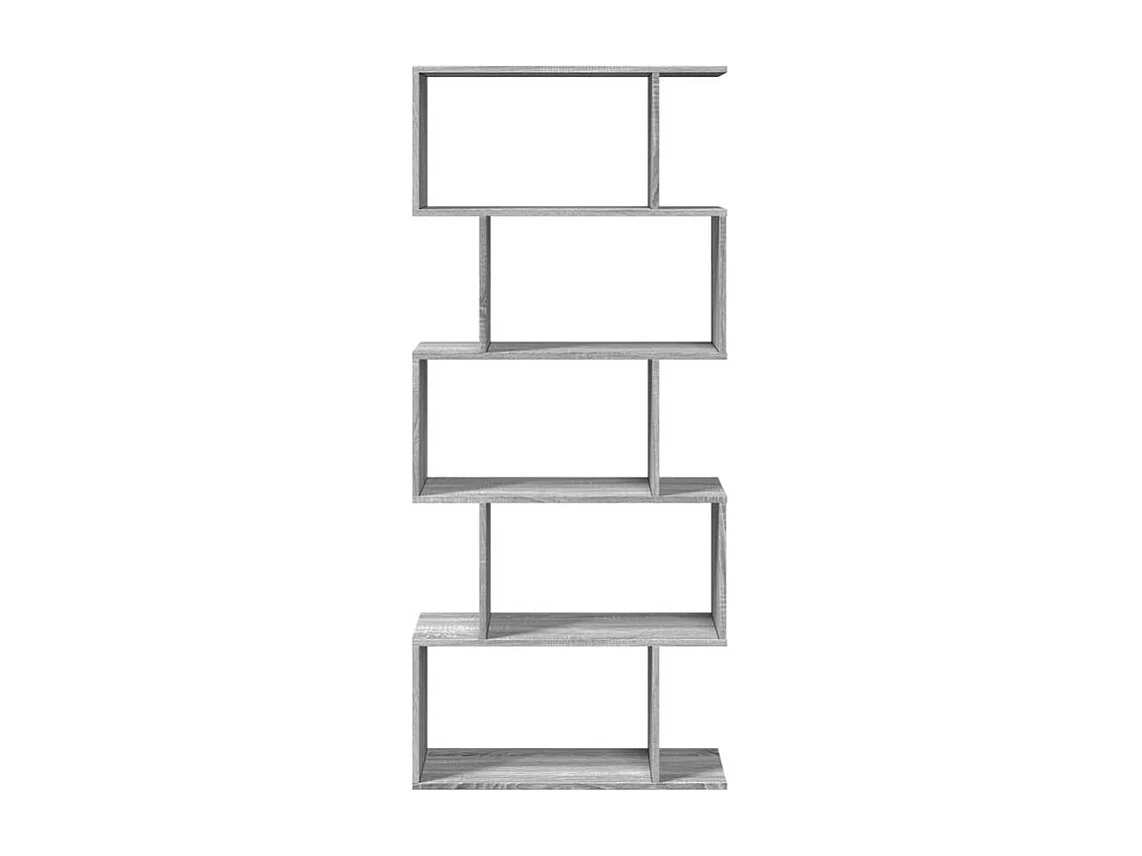 Étagère séparatrice de pièce 5 niveaux sonoma gris 70x24x161