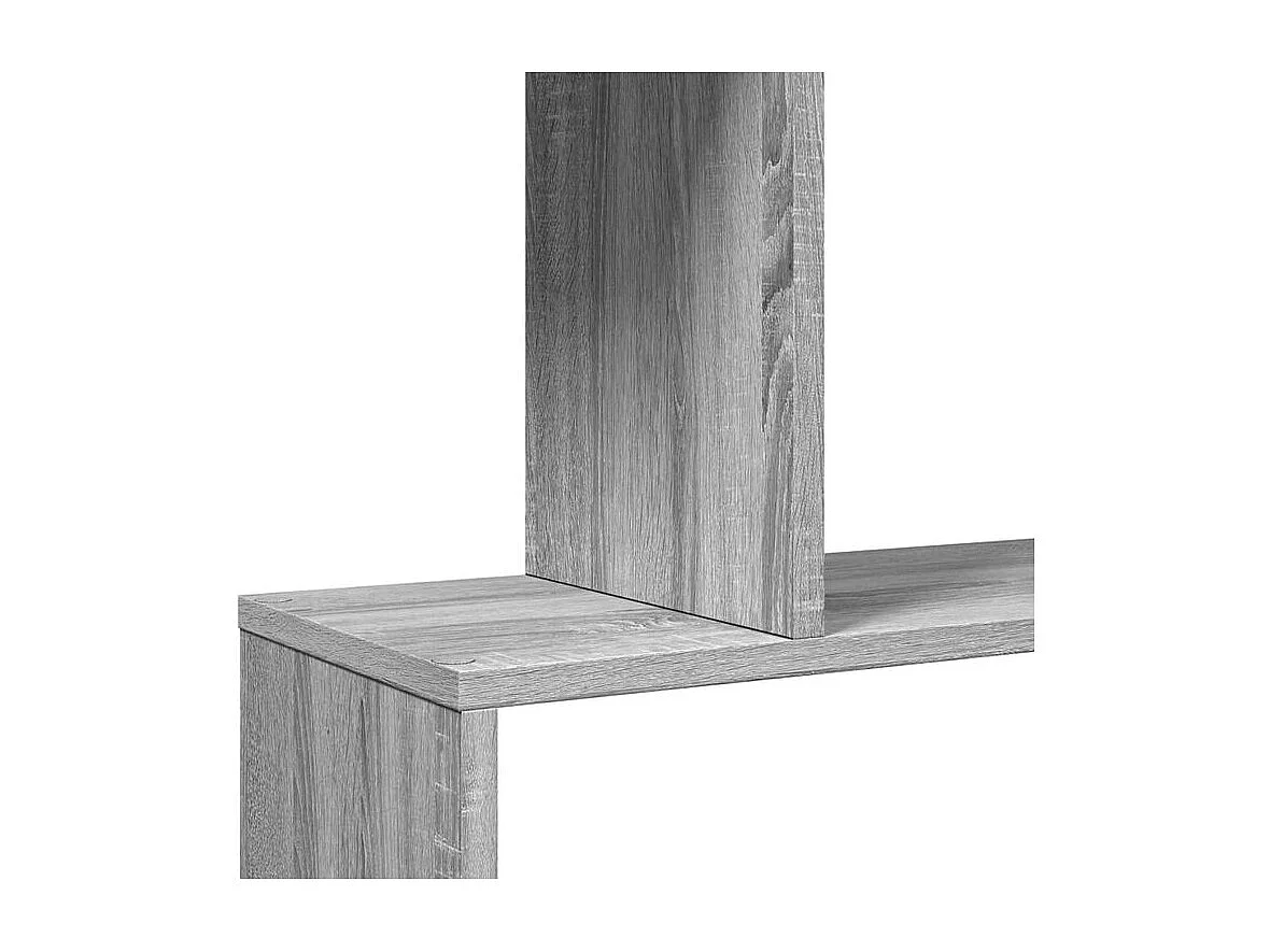 Étagère séparatrice de pièce 5 niveaux sonoma gris 70x24x161