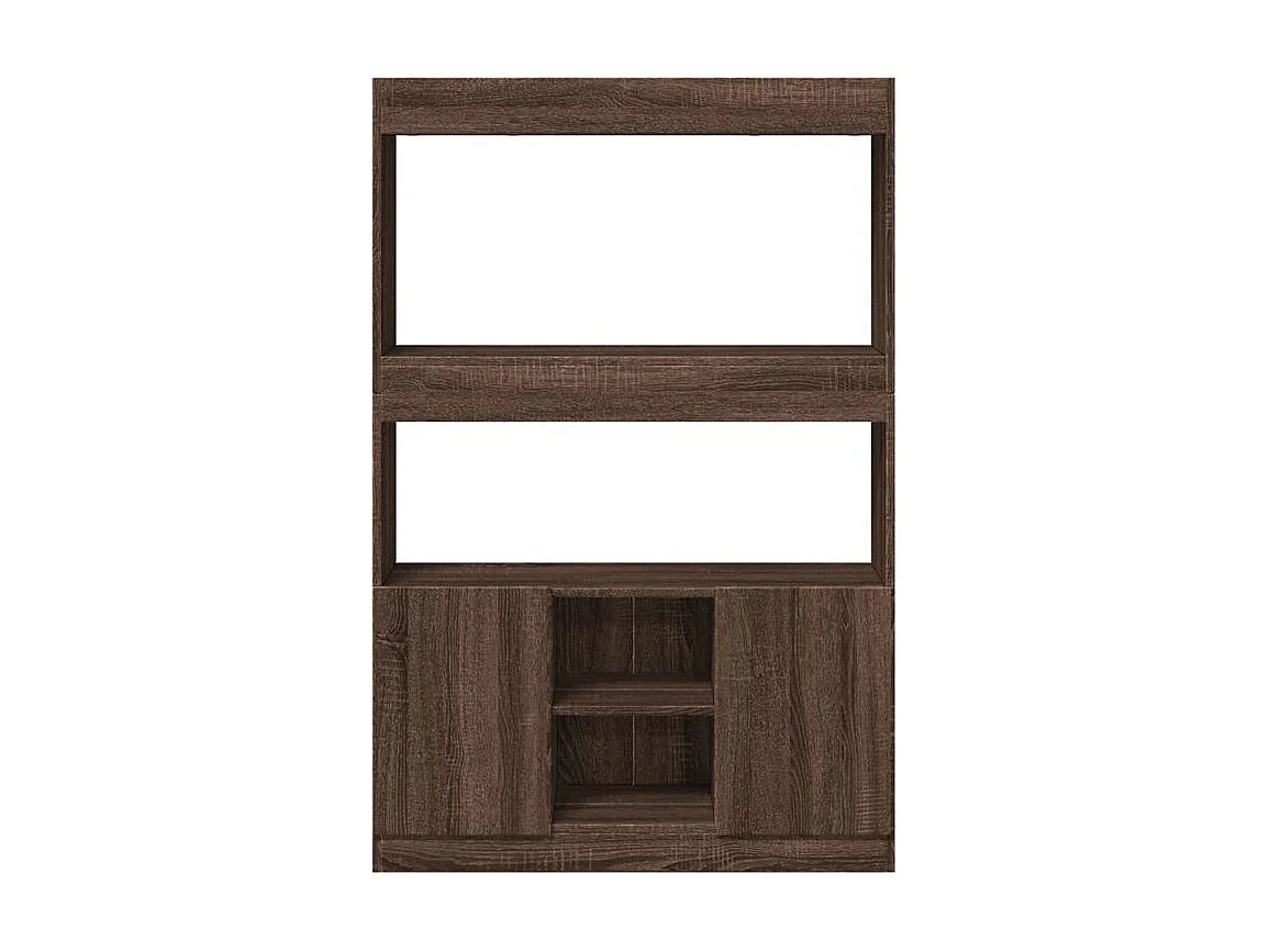 Bibliothèque multifonctionnelle en bois L92xH140xP33 – Collection Bibla-Noyer