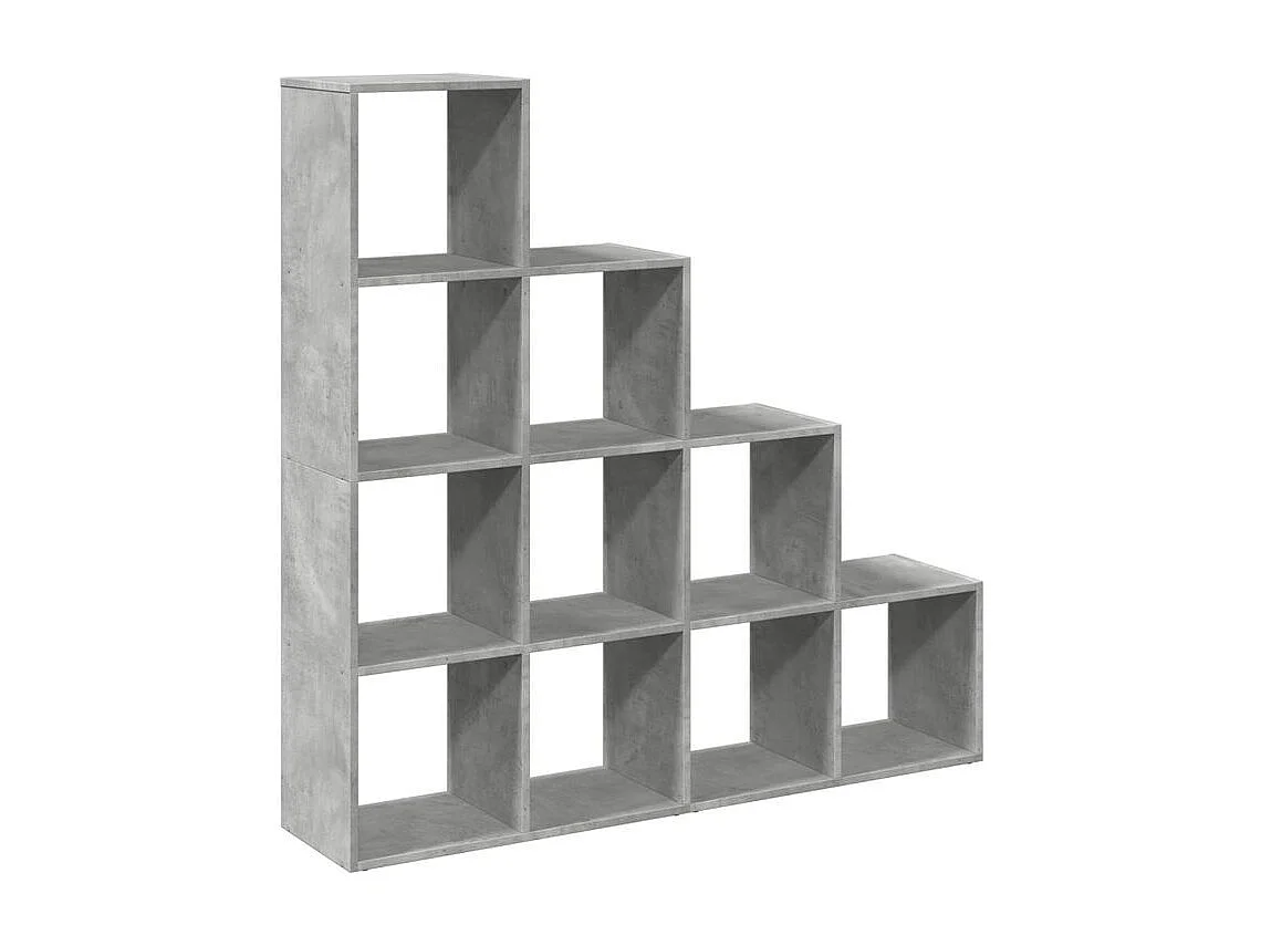 Étagère séparatrice de pièce à 4 niveaux gris béton