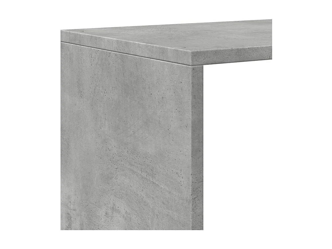 Étagère séparatrice de pièce à 4 niveaux gris béton