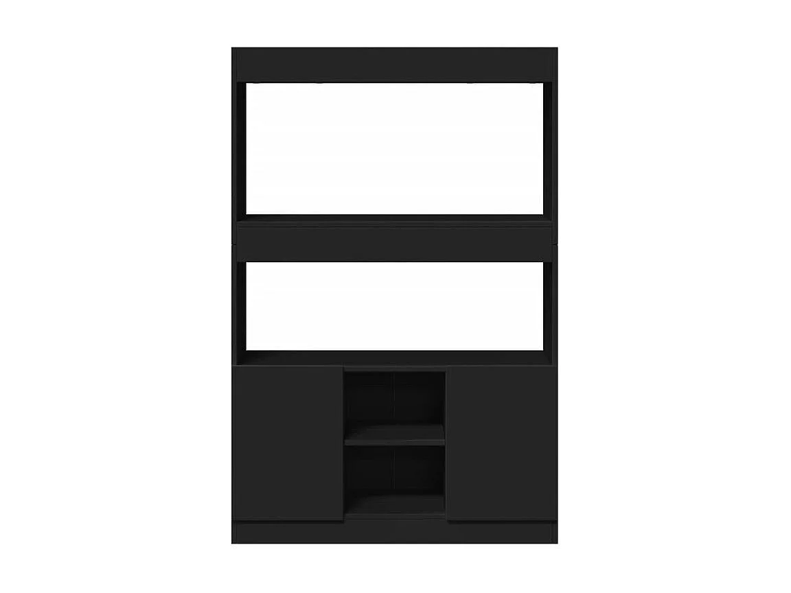 Bibliothèque multifonctionnelle en bois L92xH140xP33 – Collection Bibla-Noir