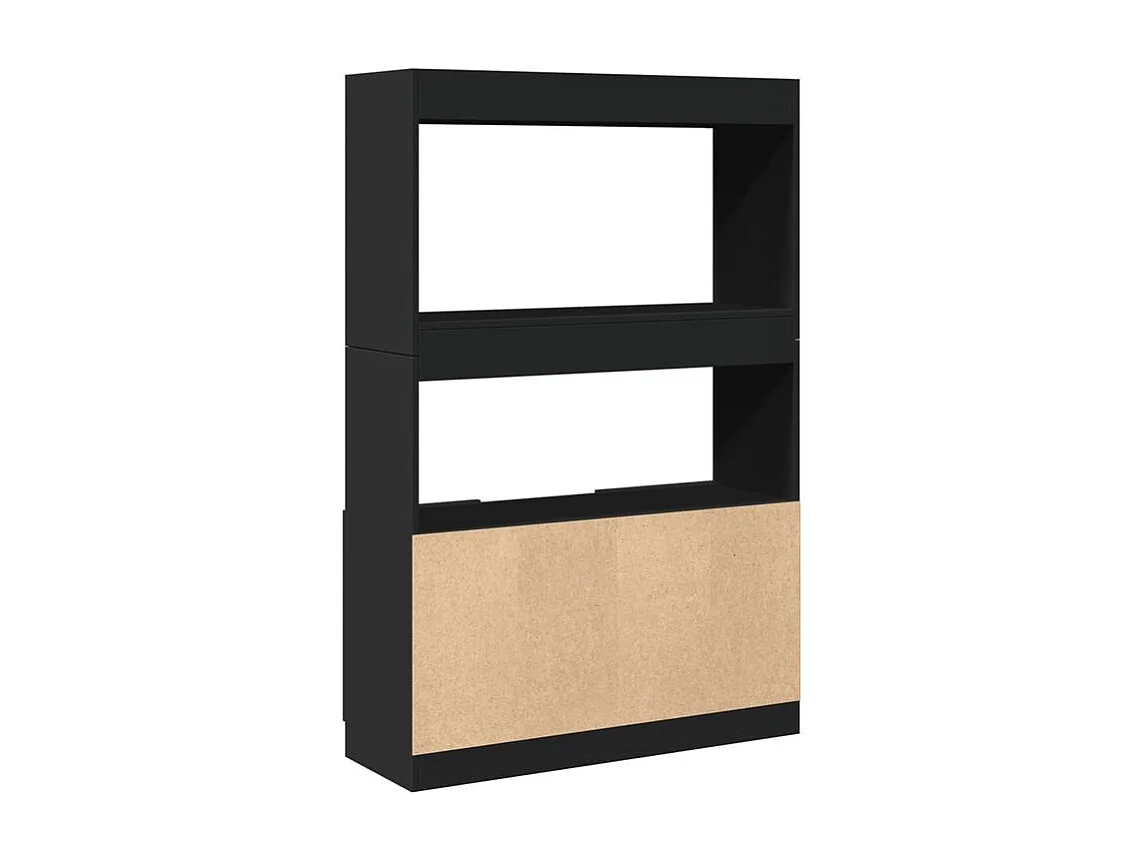 Bibliothèque multifonctionnelle en bois L92xH140xP33 – Collection Bibla-Noir