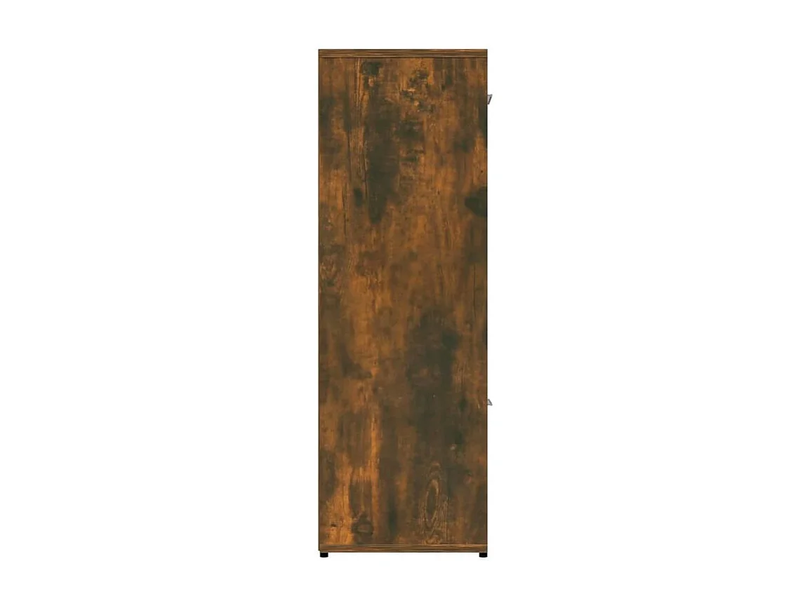 Bibliothèque étagère en bois Lozka 98cm - 4 niche 5 porte-Marron fumé