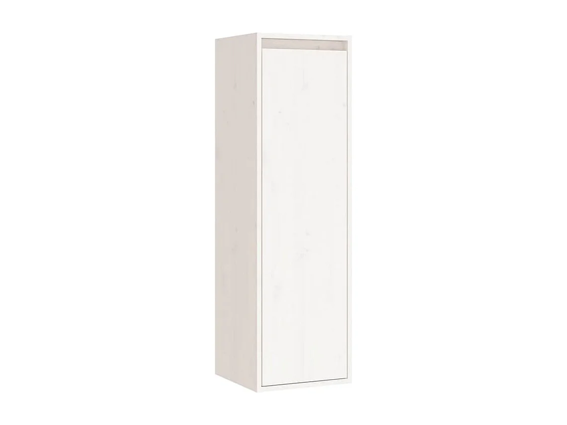 Colonne murale en bois massif Niko L30xH100xP30 - Compacte et Pratique-Blanc