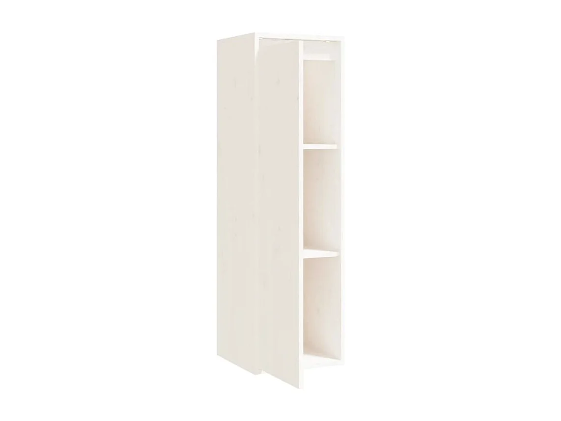 Colonne murale en bois massif Niko L30xH100xP30 - Compacte et Pratique-Blanc