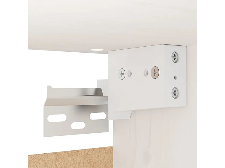 Colonne murale en bois massif Niko L30xH100xP30 - Compacte et Pratique-Blanc