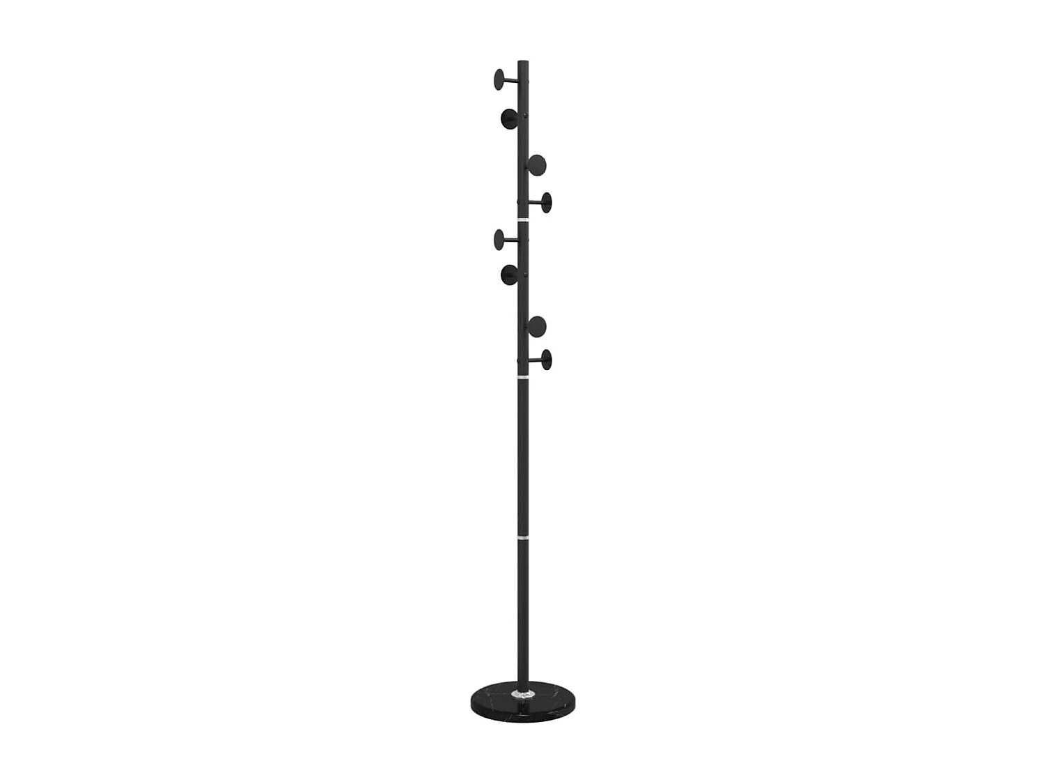 Porte-manteau sur pied SYKA – Métal & Marbre – H 176cm-Noir