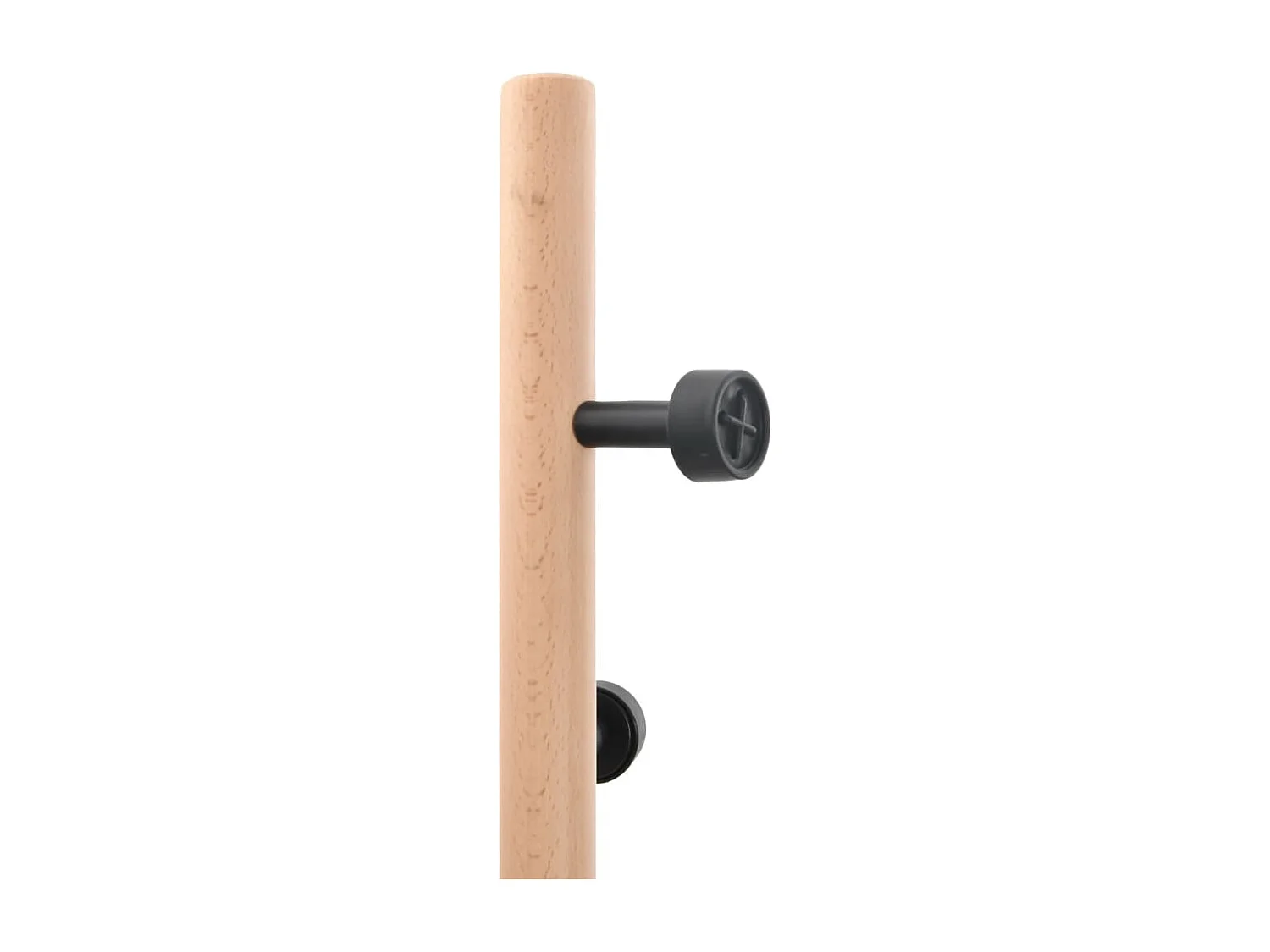 Porte-manteau sur pied SUEDA – Métal & Bois de hêtre – H 177cm-Noir