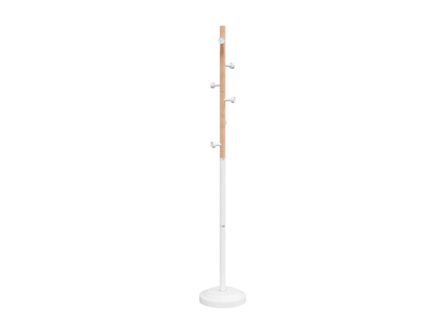 Porte-manteau sur pied SUEDA – Métal & Bois de hêtre – H 177cm-Noir