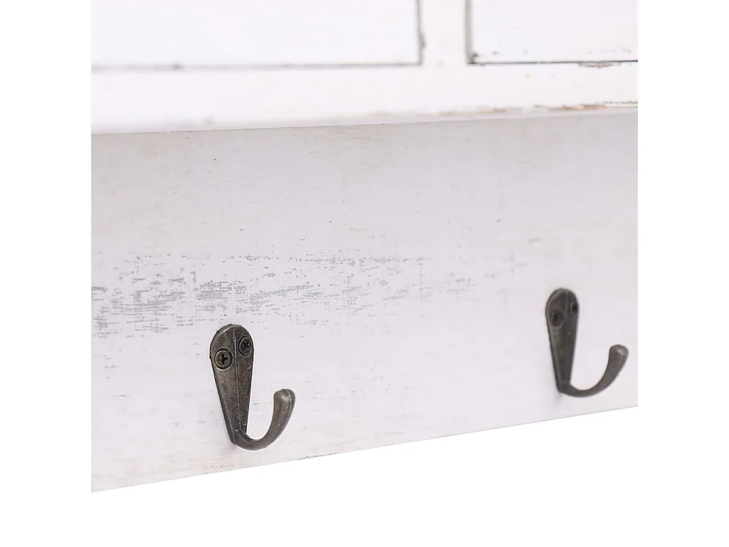 Porte-manteau mural Blanc 50x10x34 Bois