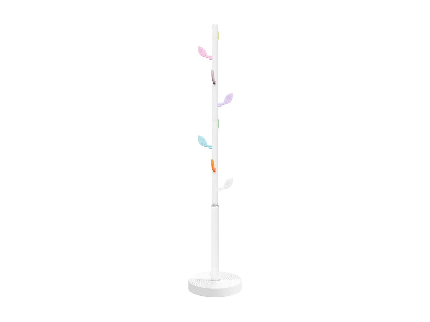 Porte-manteau sur pied KELY – Métal & Base lestées – H 172cm-Blanc