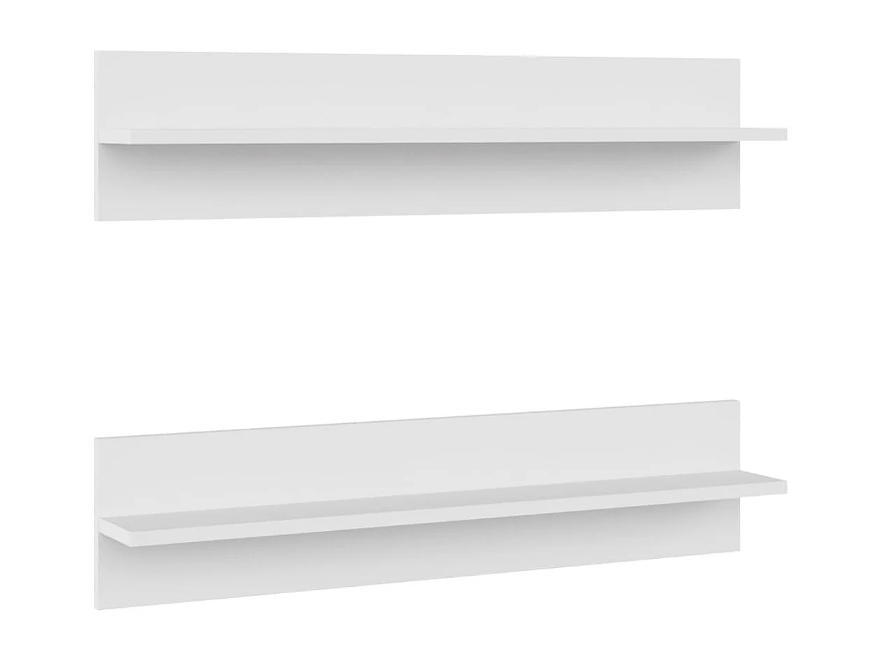 Étagère murale 2 pc Blanc 80x11,5x18