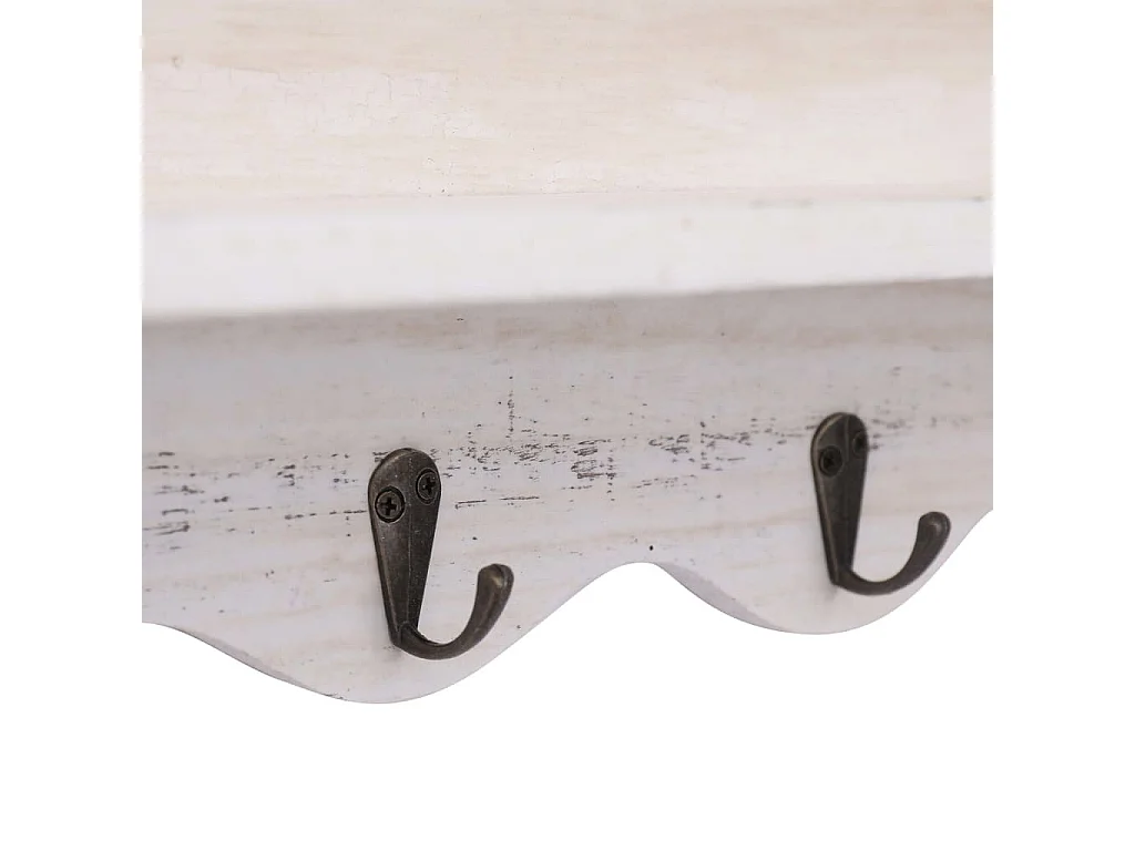 Porte-manteau mural Blanc 50x10x30 Bois