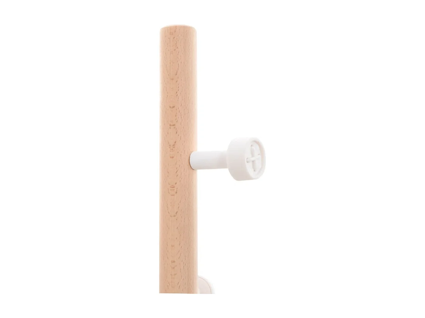 Porte-manteau sur pied SUEDA – Métal & Bois de hêtre – H 177cm-Blanc