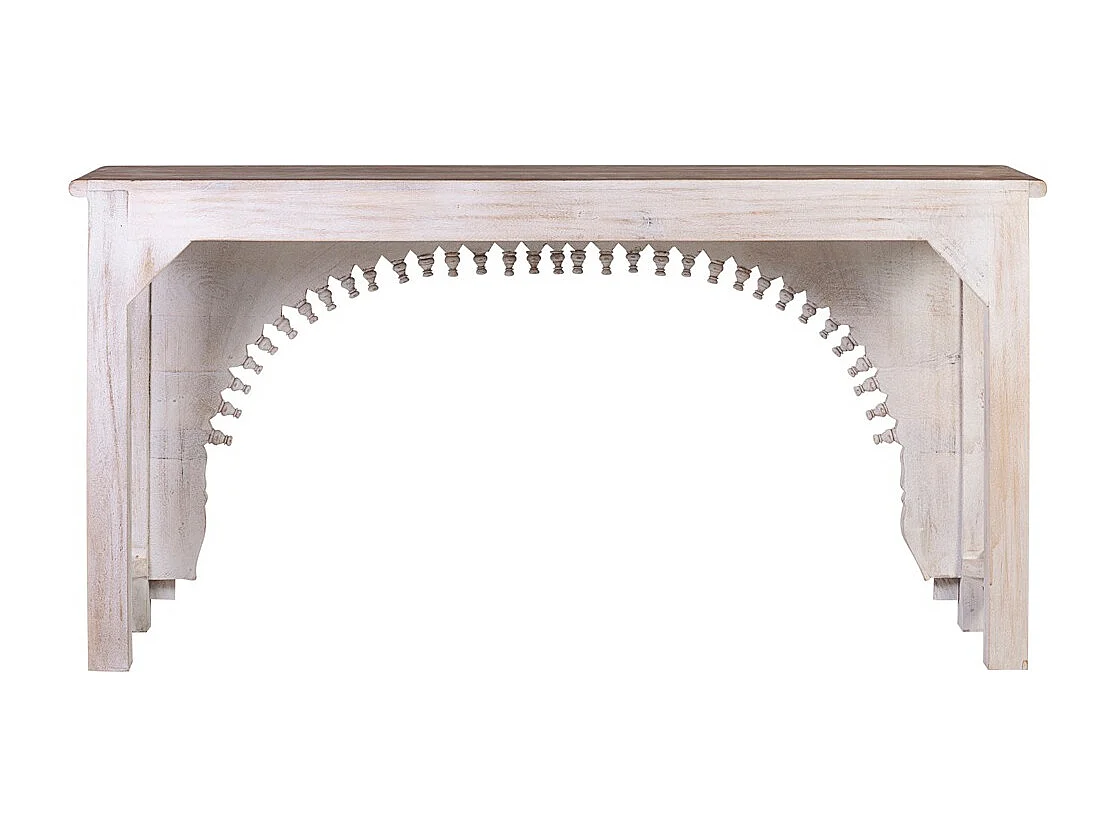 Console ALAMBIA – Bois massif de manguier blanchi