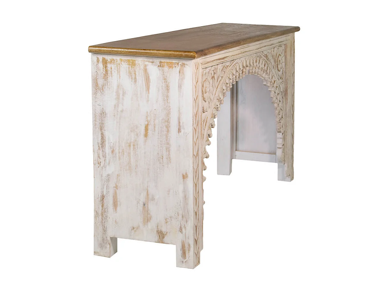 Console ALAMBIA – Bois massif de manguier blanchi