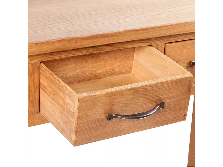 Console 2 tiroirs chêne massif clair Candice