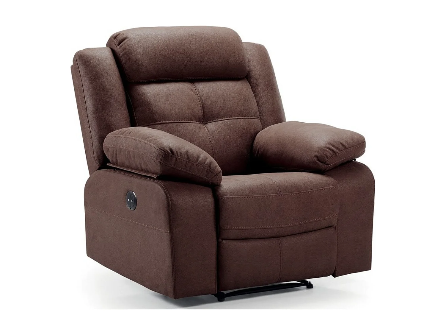 Farenza nubuck relaxbank-Kleur Bruin-Systeem Handmatig-Aantal plaatsen) 1 zits fauteuil