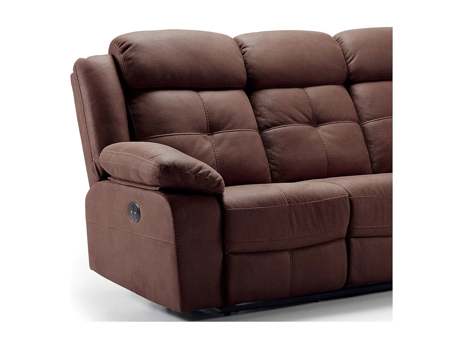 Farenza nubuck relaxbank-Kleur Donkergrijs-Systeem Elektrisch-Aantal plaatsen) 1 zits fauteuil