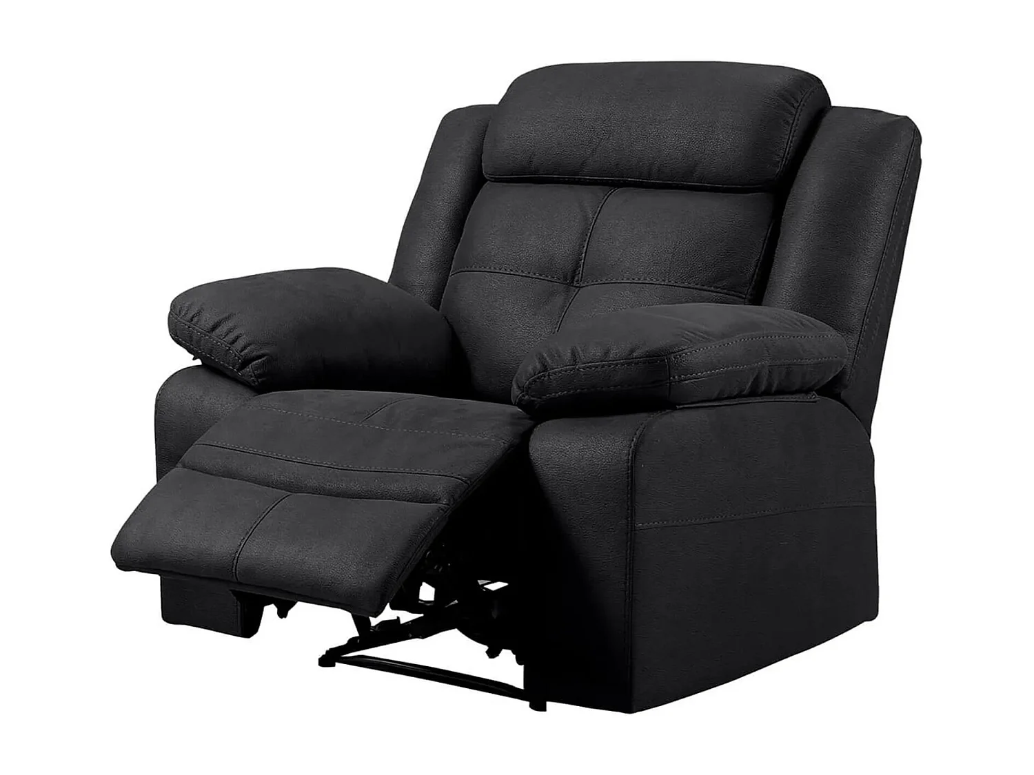 Farenza nubuck relaxbank-Kleur Donkergrijs-Systeem Handmatig-Aantal plaatsen) 1 zits fauteuil