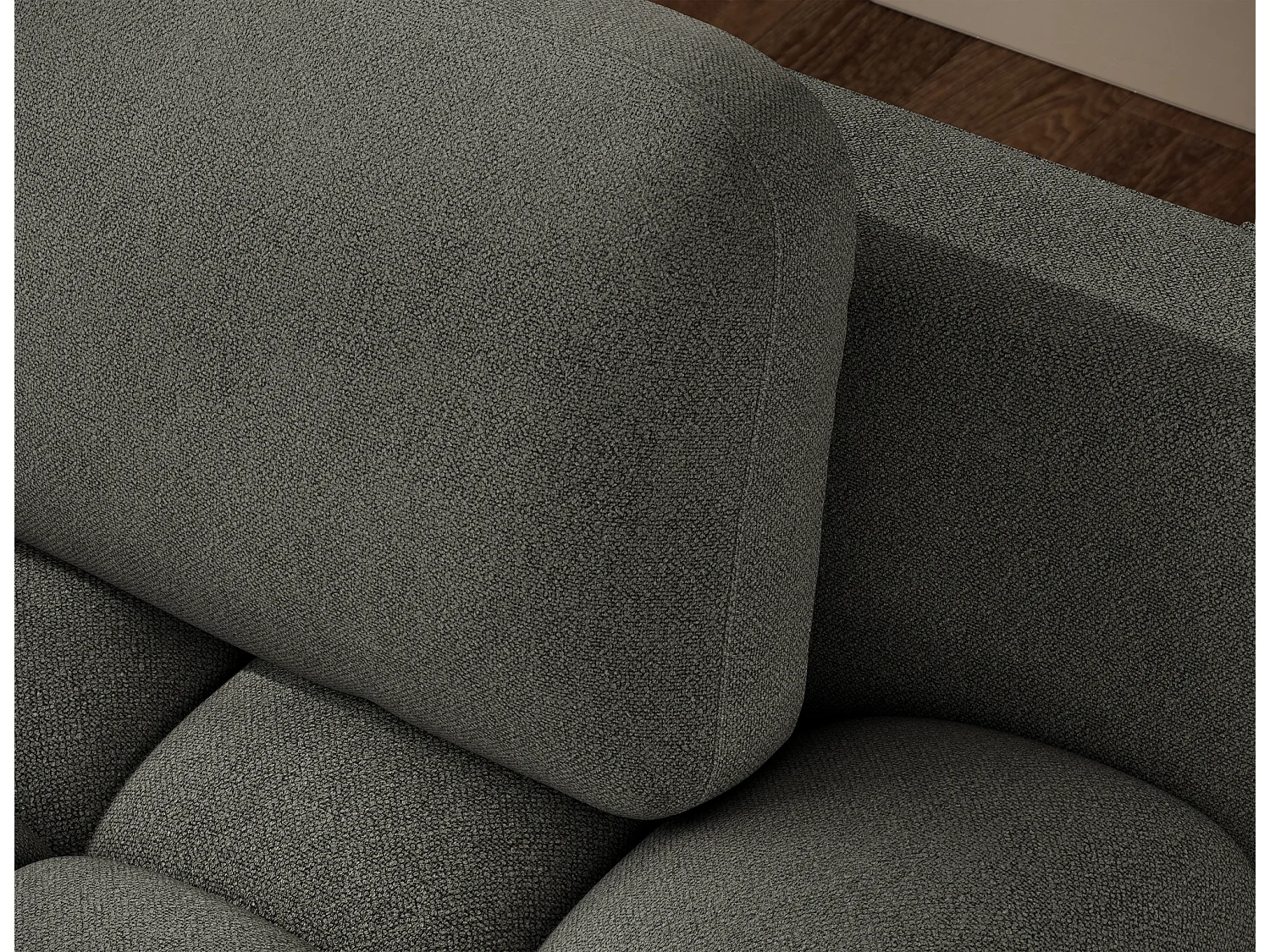 Canapé convertible 2 places NIVIO avec coffre et pieds en bois noir – 210cm-Vert