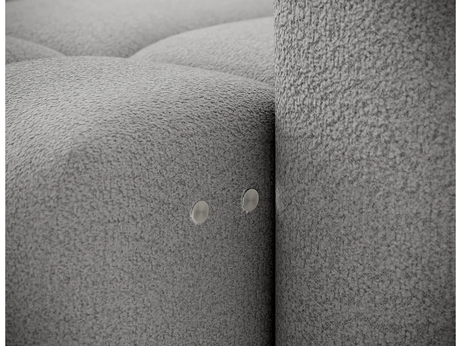 Canapé d’angle convertible 4 places tissu FENKA 288cm – Assise électrique & têtières réglables-Gris-angle gauche