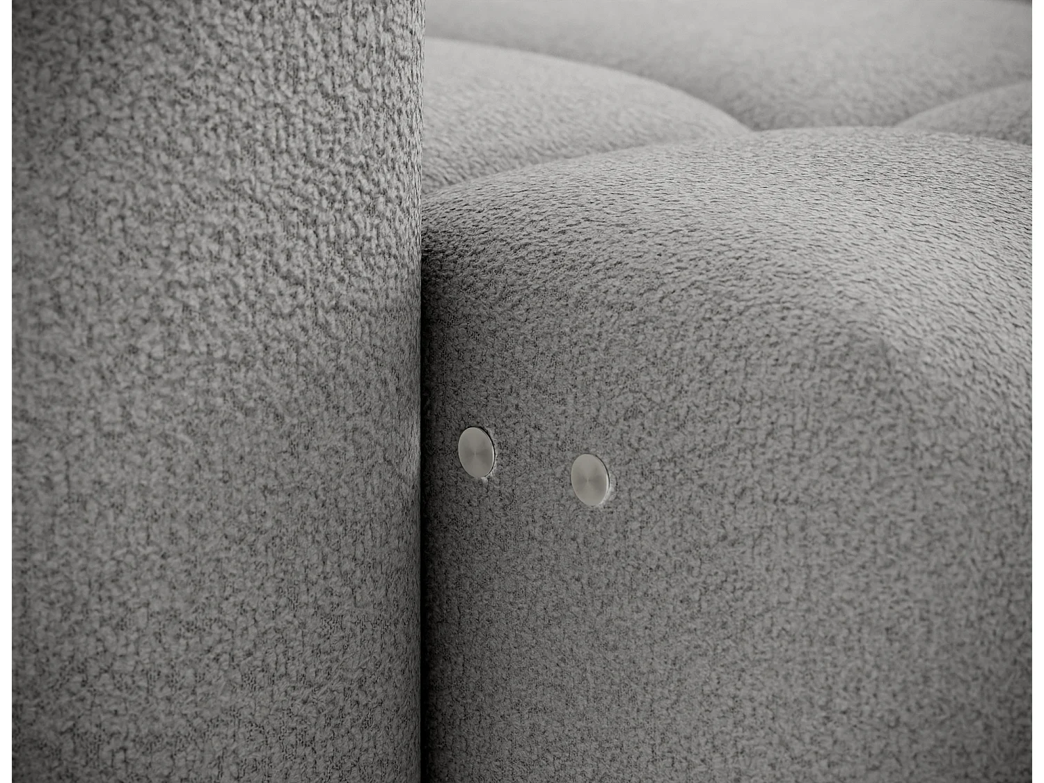 Canapé d’angle convertible 4 places tissu FENKA 288cm – Assise électrique & têtières réglables-Gris-angle droit