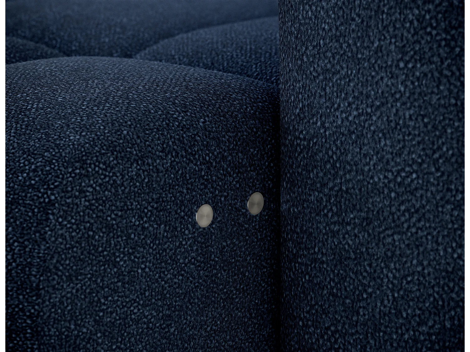 Canapé d’angle convertible 4 places tissu FENKA 288cm – Assise électrique & têtières réglables-Bleu-angle gauche