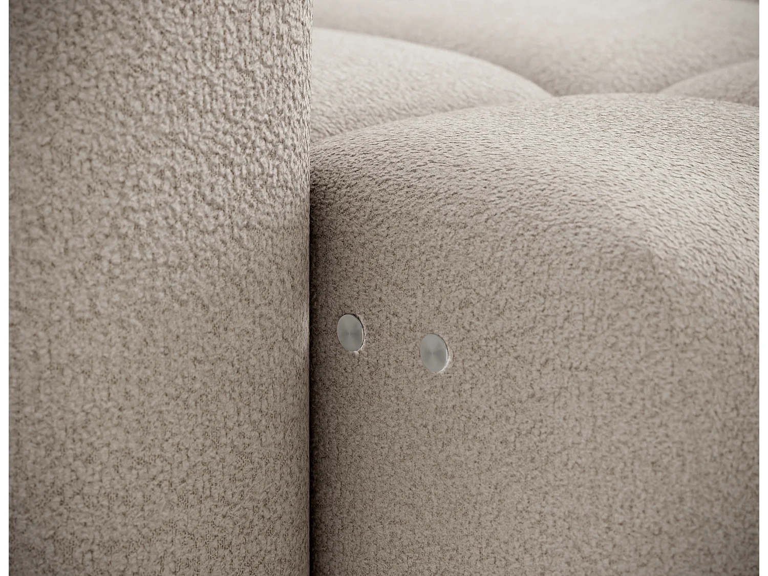 Canapé d’angle convertible 4 places tissu FENKA 288cm – Assise électrique & têtières réglables-Beige-angle droit