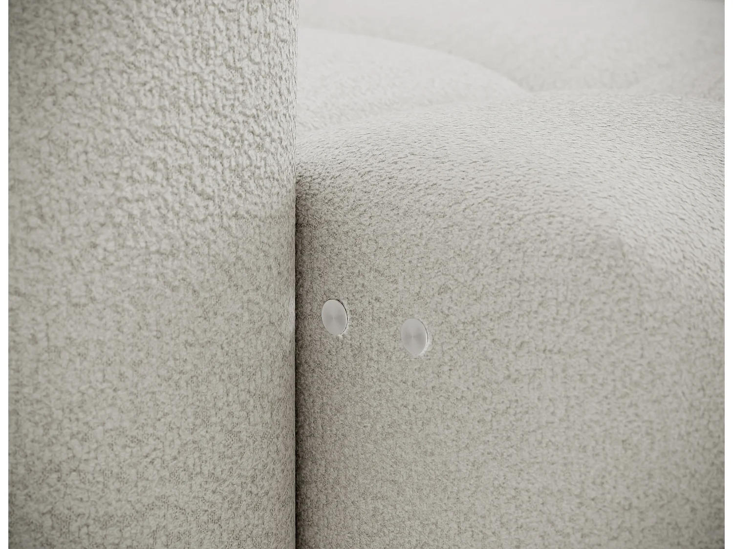 Canapé d’angle convertible 4 places tissu FENKA 288cm – Assise électrique & têtières réglables-Blanc-angle droit