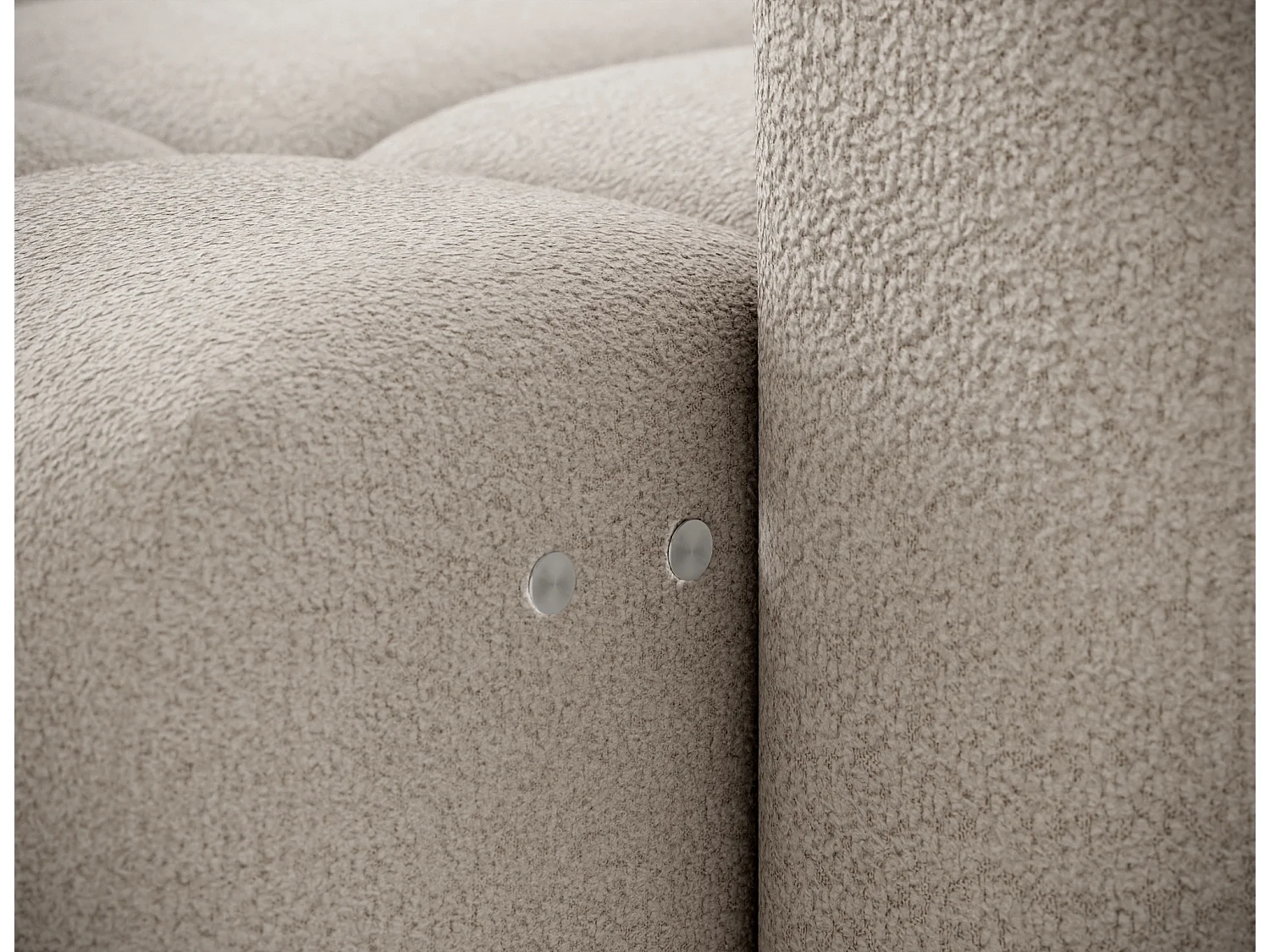 Canapé d’angle convertible 4 places tissu FENKA 288cm – Assise électrique & têtières réglables-Beige-angle gauche