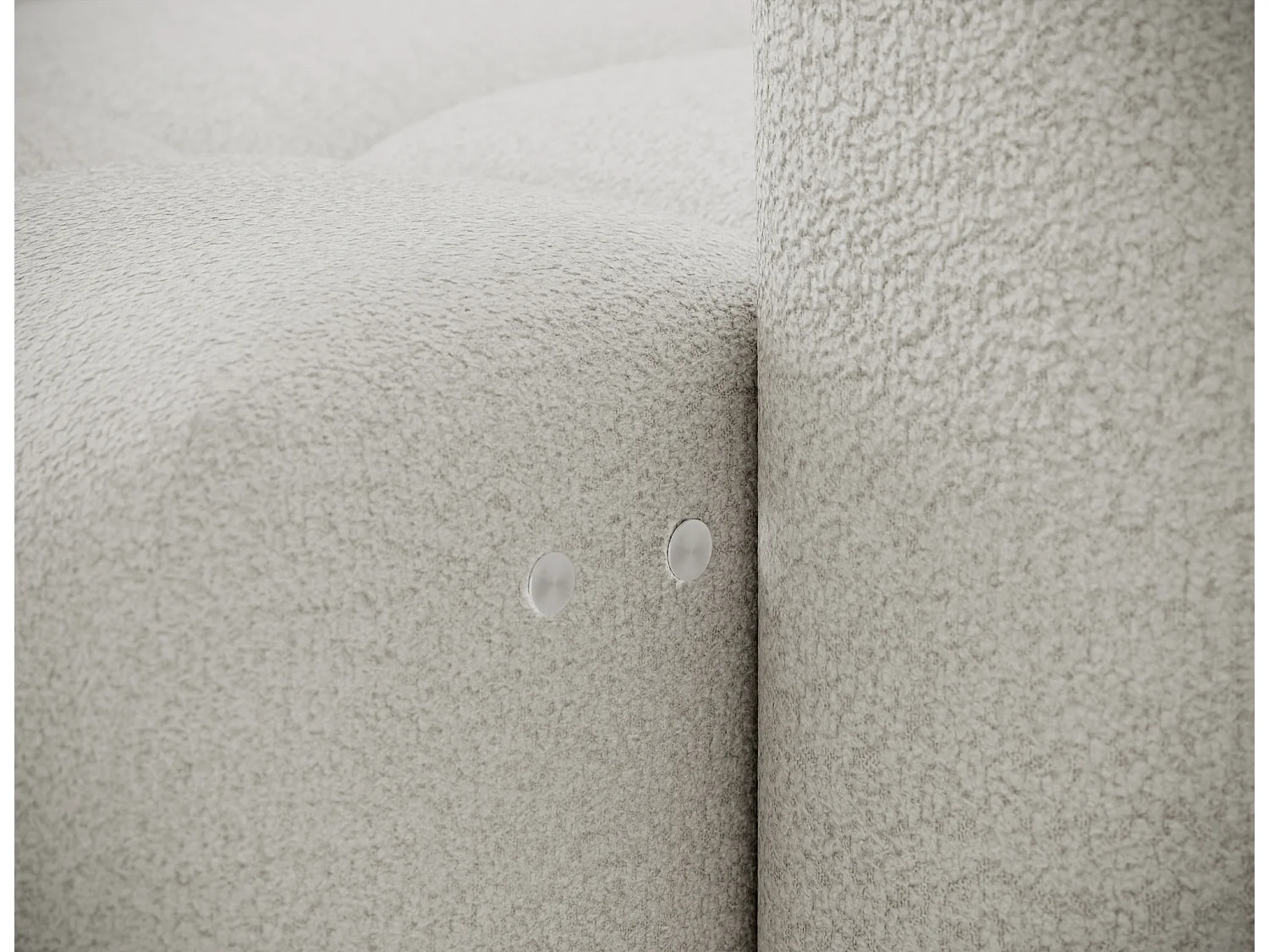 Canapé d’angle convertible 4 places tissu FENKA 288cm – Assise électrique & têtières réglables-Blanc-angle gauche