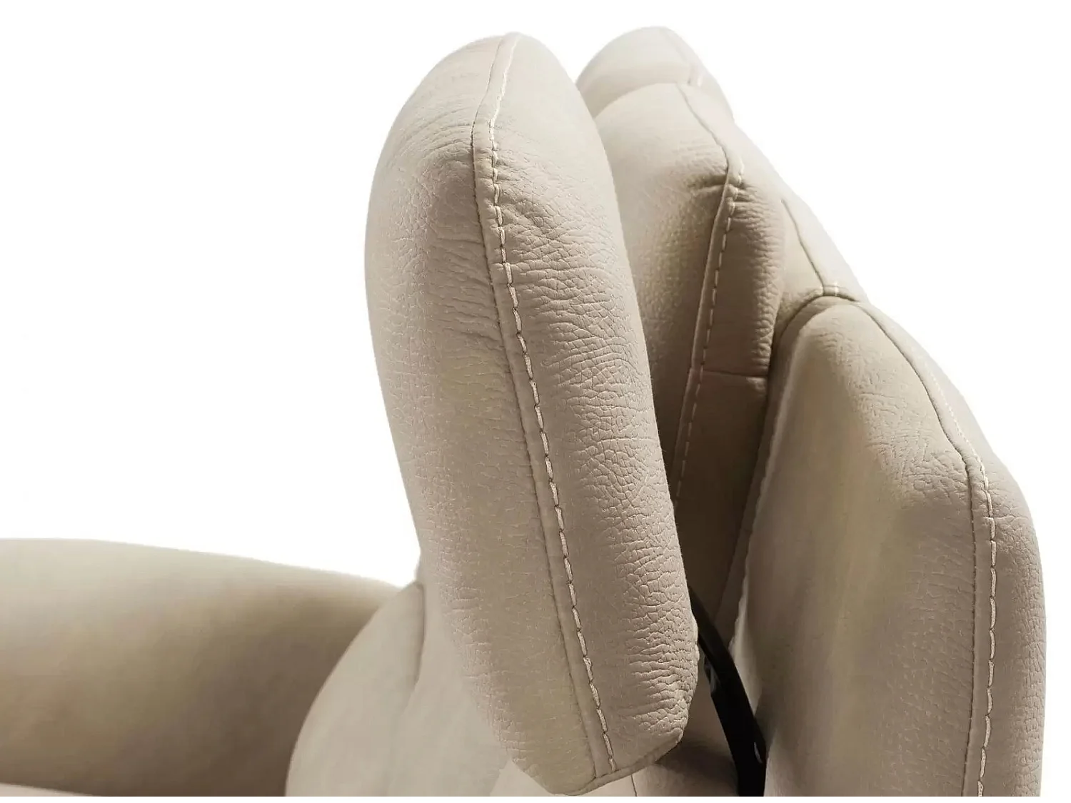 Sofá reclinable Valenza de nobuk-Gris oscuro-Sistema Eléctrico-2 plazas