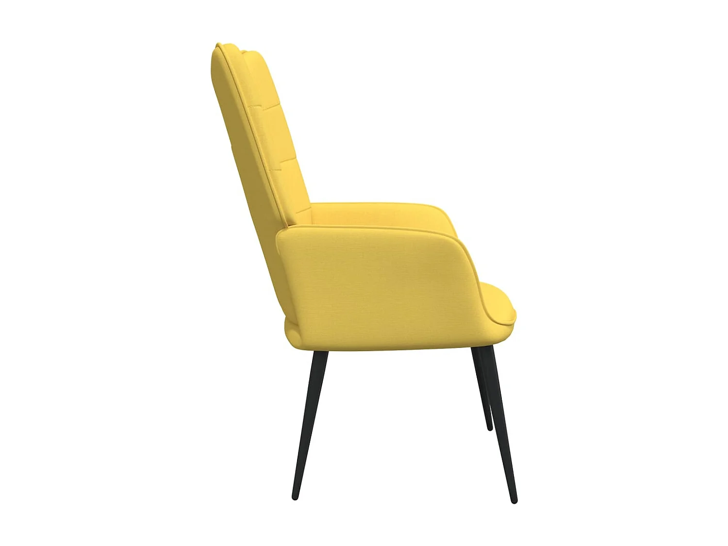 Chaise de relaxation 62x68,5x96 Jaune moutarde Tissu 3